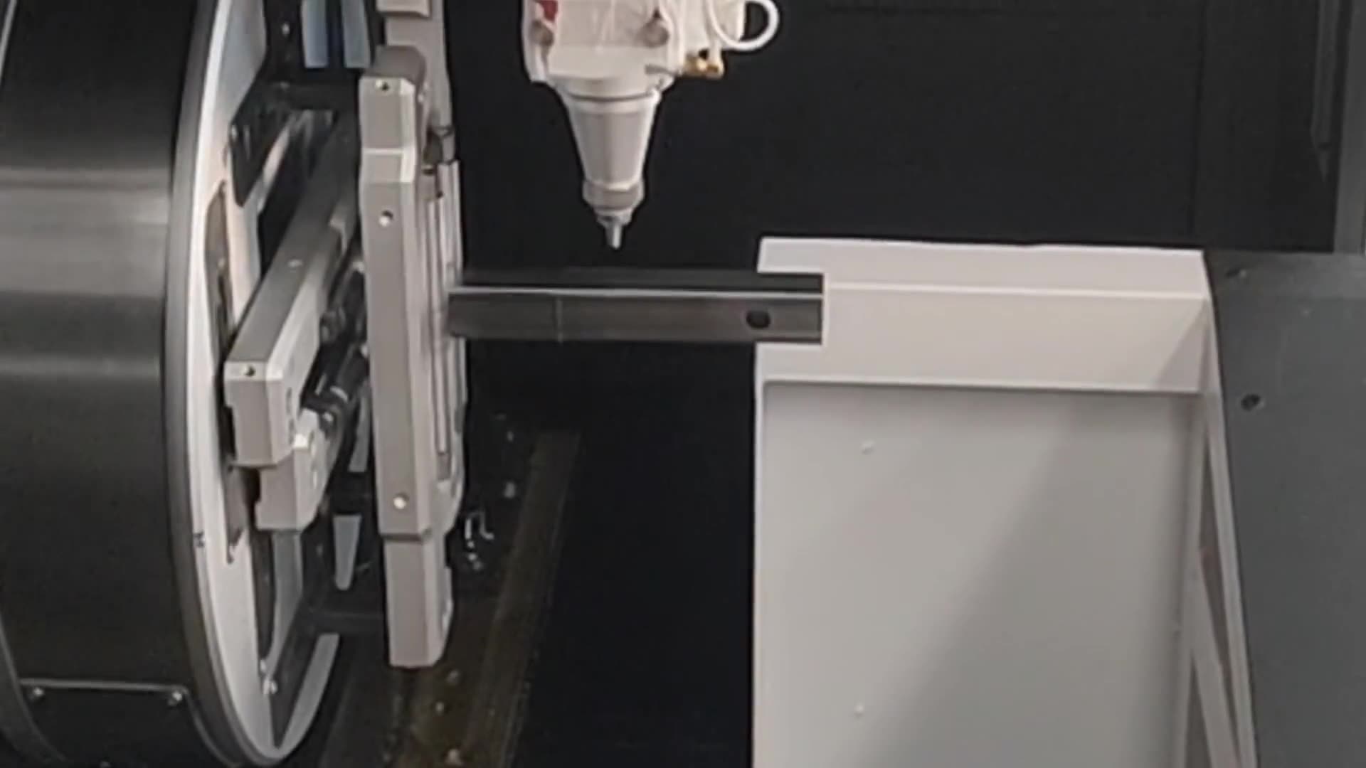Tube laser cutting a steel profile