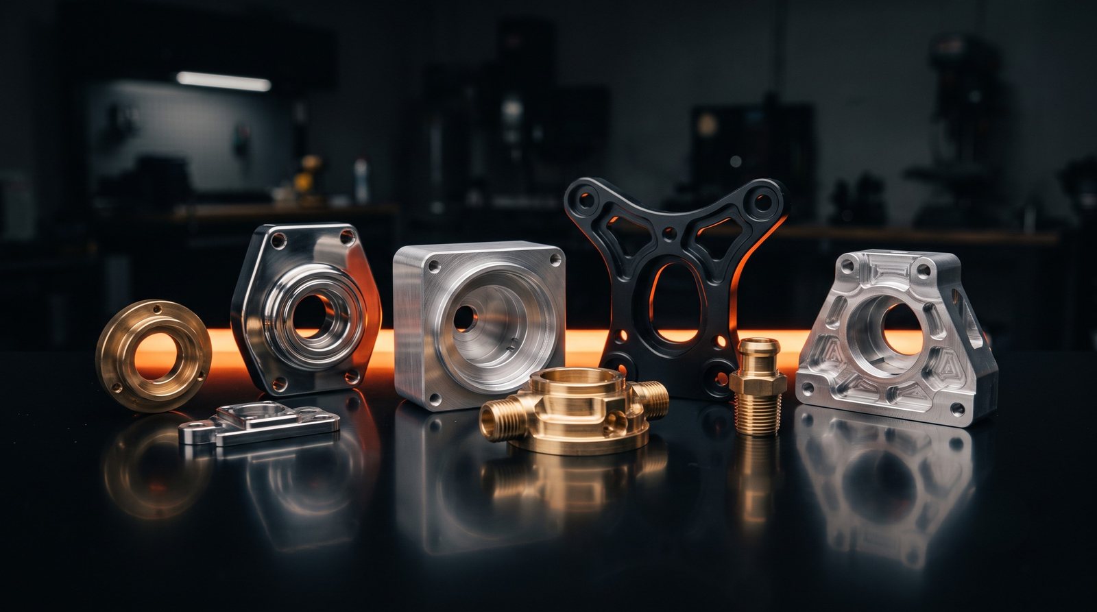 Precision CNC-machined parts in stainless steel, aluminum and brass by Industrial Machine Worx